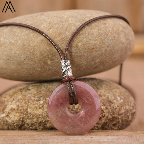 Natural Amethyst Lapis Tiger Eye Stone Pendant